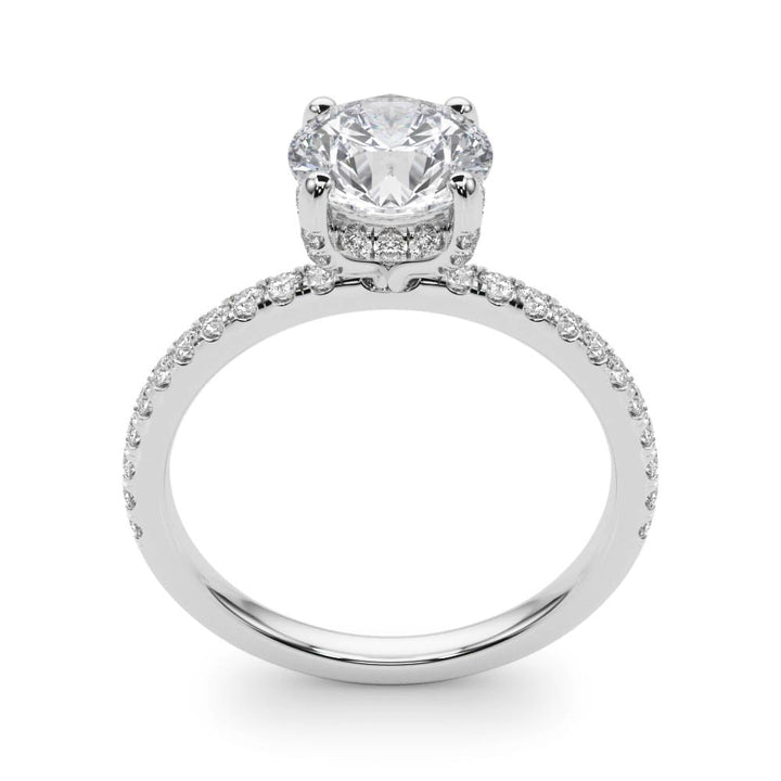 Mildura Pave Basket Halo Engagement Ring