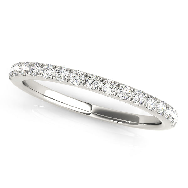 Elle Wedding Band in 9K White Gold