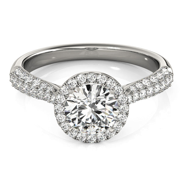 Katoomba Halo Engagement Ring in 9K Round White Gold