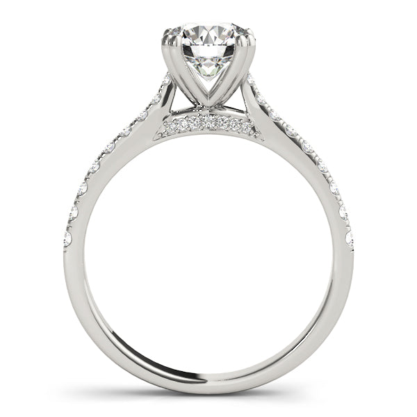 Dubbo Hidden Halo Engagement Ring in 9K Round White Gold