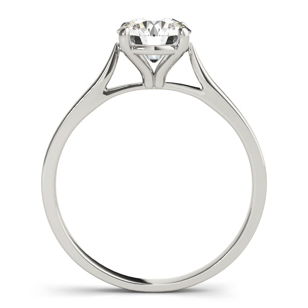 Buttercup Basket solitaire Engagement Ring in 9K Round White Gold