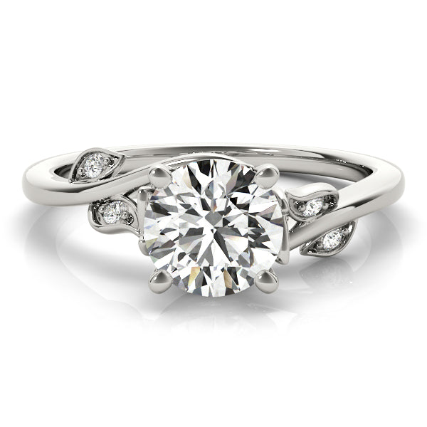 Elysium Nature Inspired Engagement Ring in 9K Round White Gold