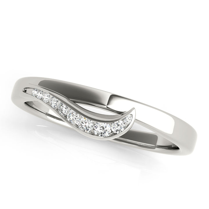 Isla Wedding Band in 9K White Gold