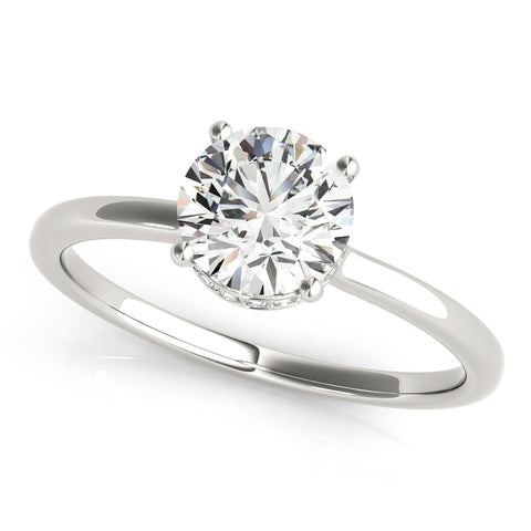 Gilded Hidden Halo Engagement Ring