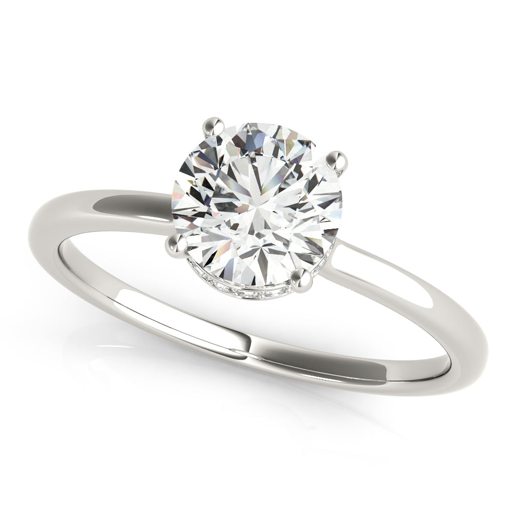 Gilded Hidden Halo Engagement Ring