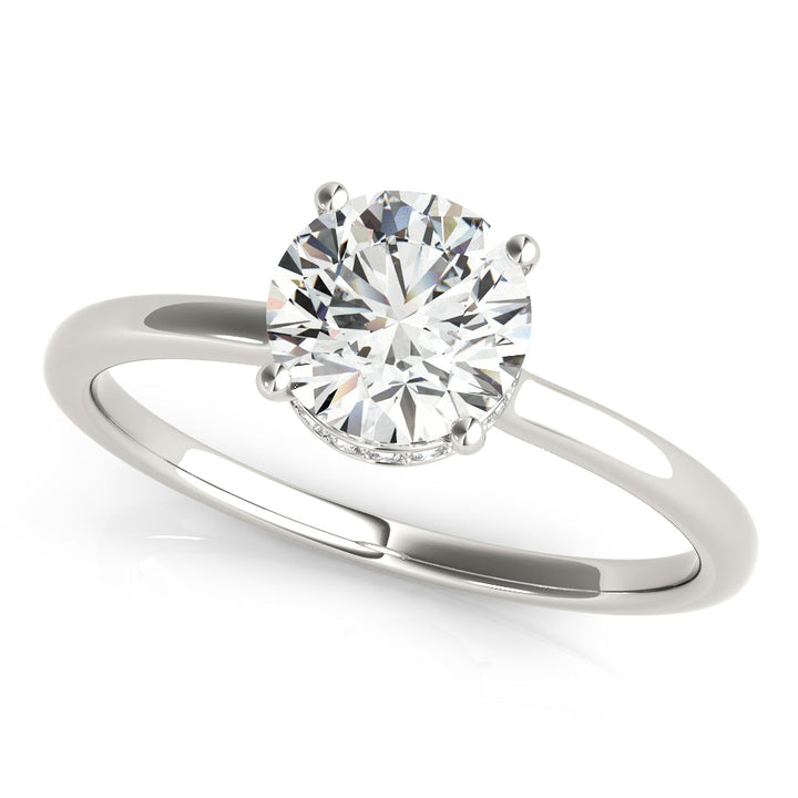 Gilded Hidden Halo Engagement Ring