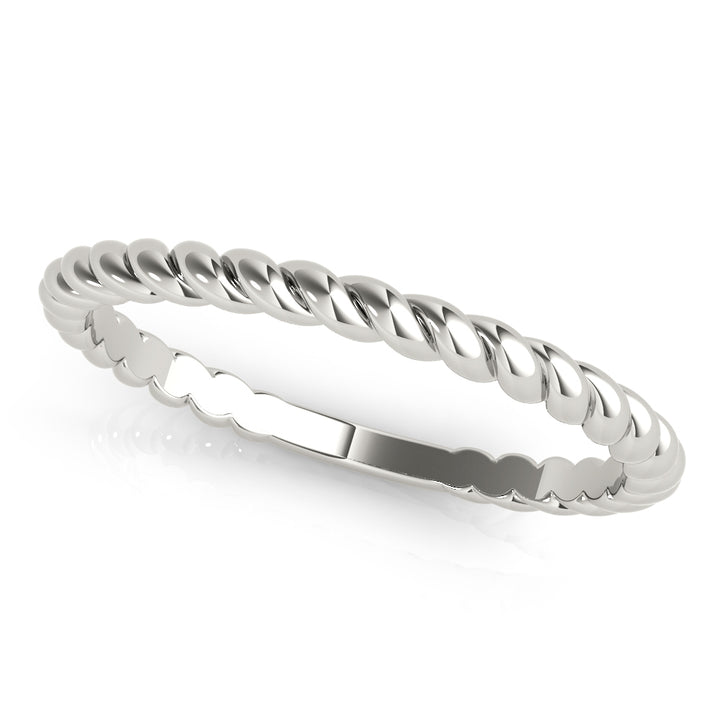 Sophie Twisted Wedding Band in 9K White Gold