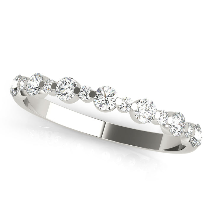 Lila Wedding Band in 9K White Gold