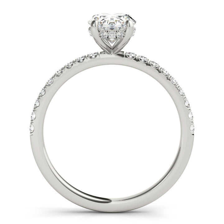 Fremantle Delicate Pave Engagement Ring in 9K Round White Gold