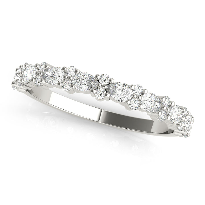 Sienna Wedding Band in 9K White Gold