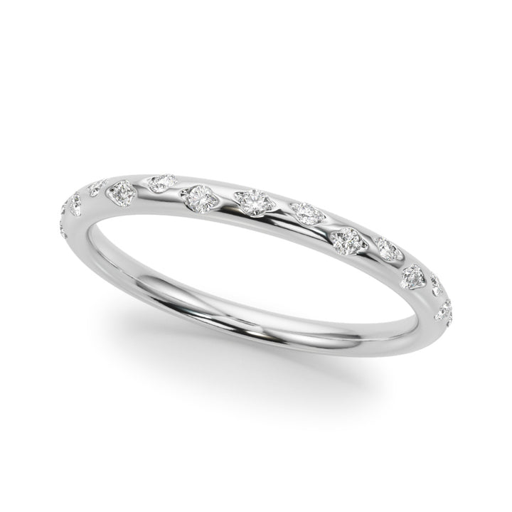 Maya Wedding Band in 9K White Gold