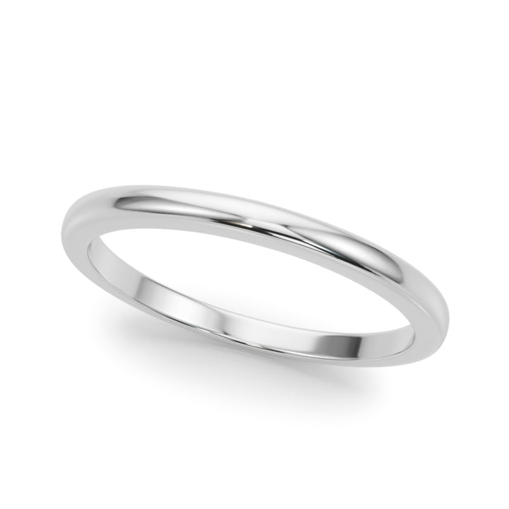 Nina Matching Band in 9K White Gold