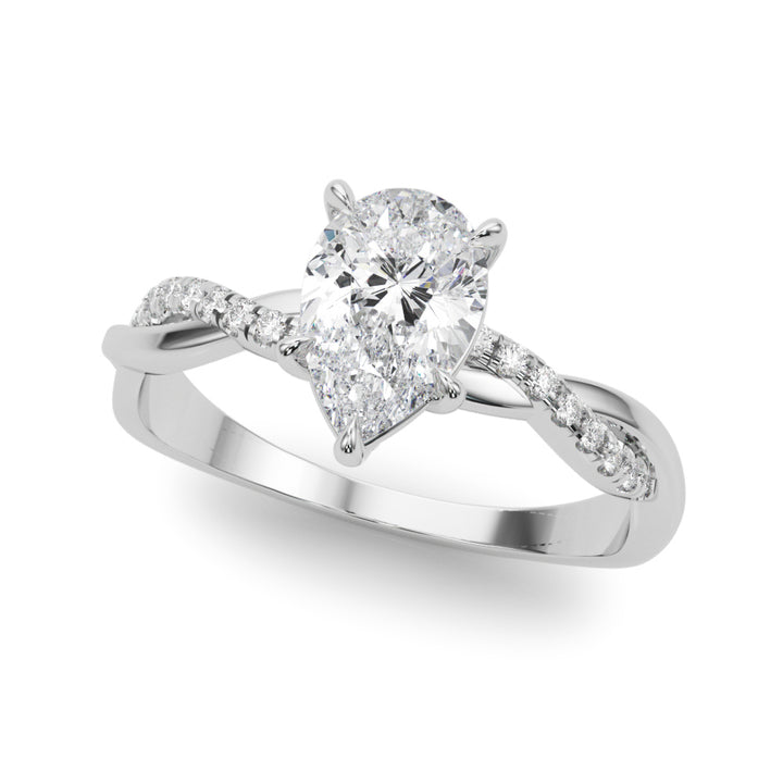 Beau Twisted Pave Engagement Ring