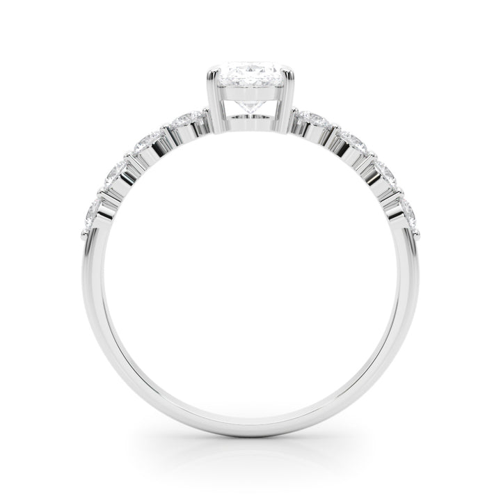 Sirena Side Stone Oval Engagement Ring
