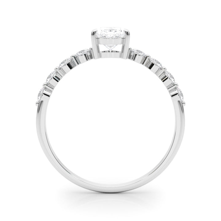 Sirena Side Stone Oval Engagement Ring