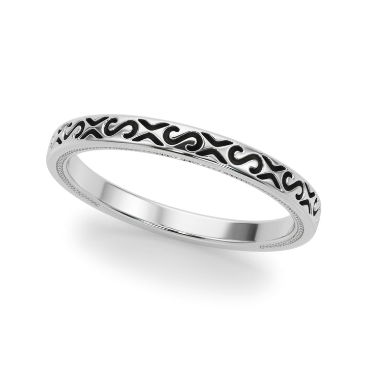 Freya Wedding Band in 9K White Gold