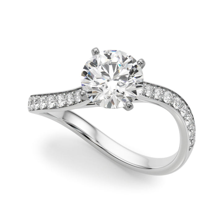 Celestine Twisted Pave Engagement Ring