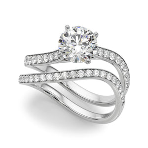 Celestine Twisted Pave Engagement Ring