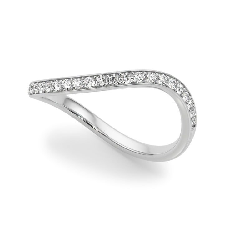Daisy Wedding Band in 9K White Gold