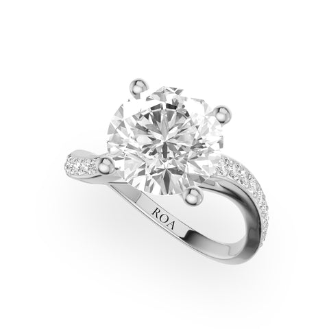 Celestine Twisted Pave Engagement Ring