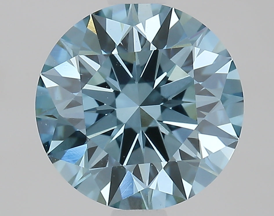 1.76 ct  Colour VVS2 Clarity Round Shape Coloured Lab Grown Diamond