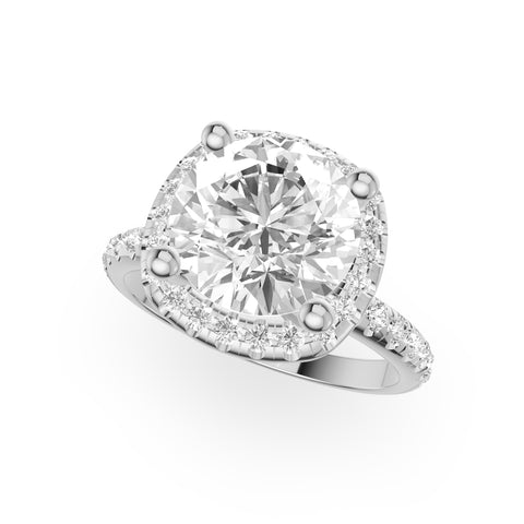 Fiorella Halo solitaire Engagement Ring