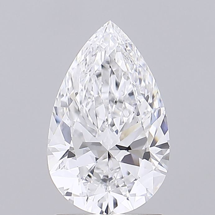 1.7 ct D Color VVS1 Clarity Pear Shape Lab Grown Diamond