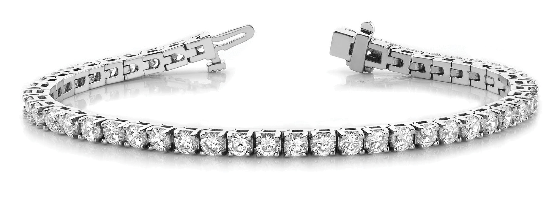 Plumeria In Line Prong Set Bracelet