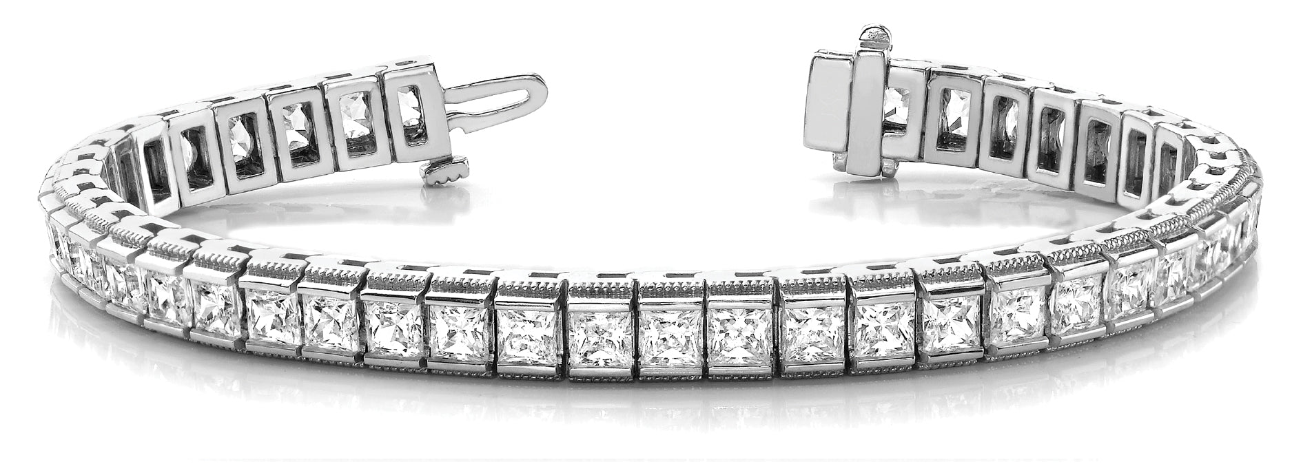Daisy In Line Channel Set Bracelet
