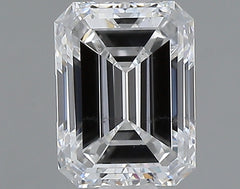 1.09 ct D Colour SI1 Clarity Emerald Shape Lab Grown Diamond
