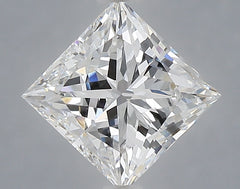1.51 ct E Colour VVS2 Clarity Princess Shape Lab Grown Diamond