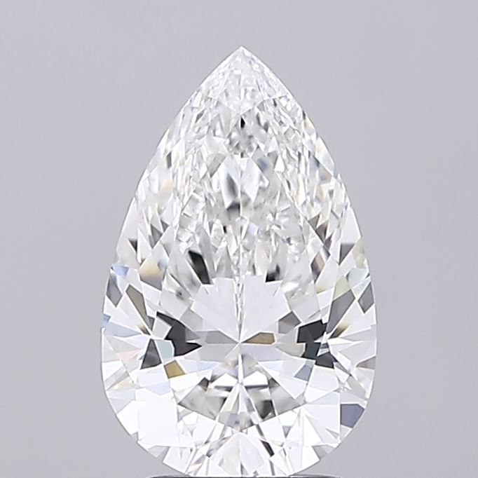 2.4 ct F Color VVS2 Clarity Pear Shape Lab Grown Diamond