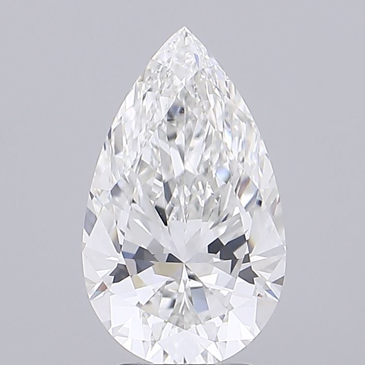 3.71 ct F Color VVS2 Clarity Pear Shape Lab Grown Diamond