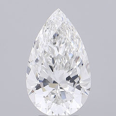 3.71 ct F Color VVS2 Clarity Pear Shape Lab Grown Diamond