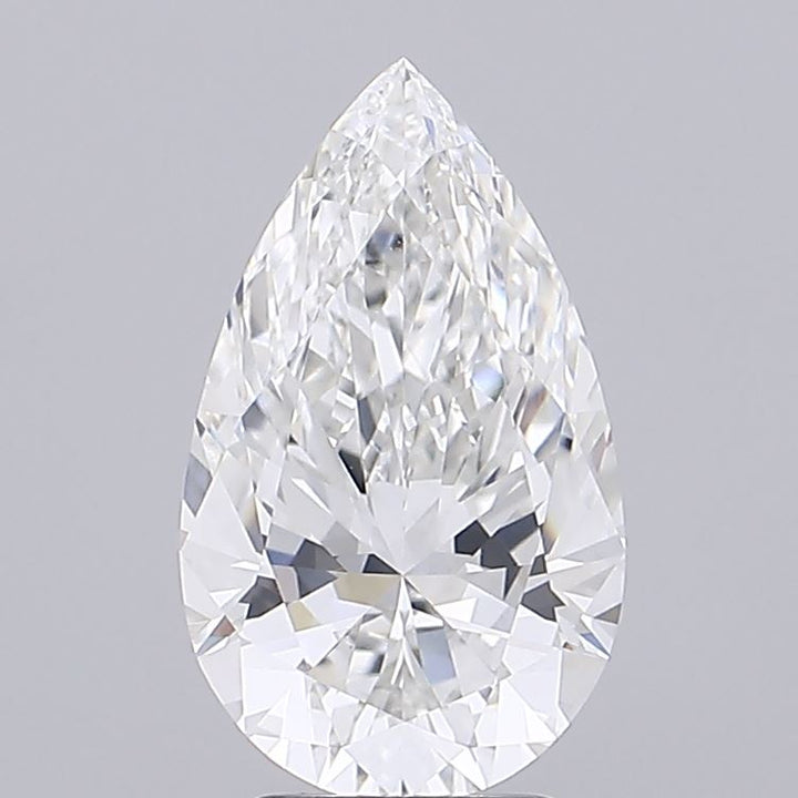 3.71 ct F Color VVS2 Clarity Pear Shape Lab Grown Diamond
