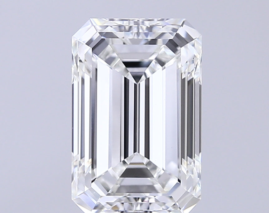 4.07 ct F Color VVS2 Clarity Emerald Shape Lab Grown Diamond