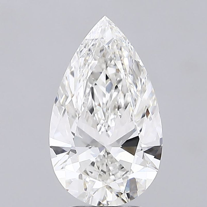 3.59 ct F Color VVS2 Clarity Pear Shape Lab Grown Diamond
