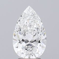 3.09 ct E Color VVS2 Clarity Pear Shape Lab Grown Diamond