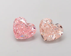 1.31 ct  Colour VVS2 Clarity Heart Shape Coloured Lab Grown Diamond