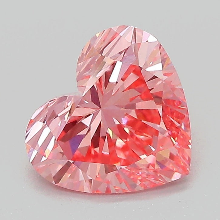 1.74 ct  Colour VVS2 Clarity Heart Shape Coloured Lab Grown Diamond