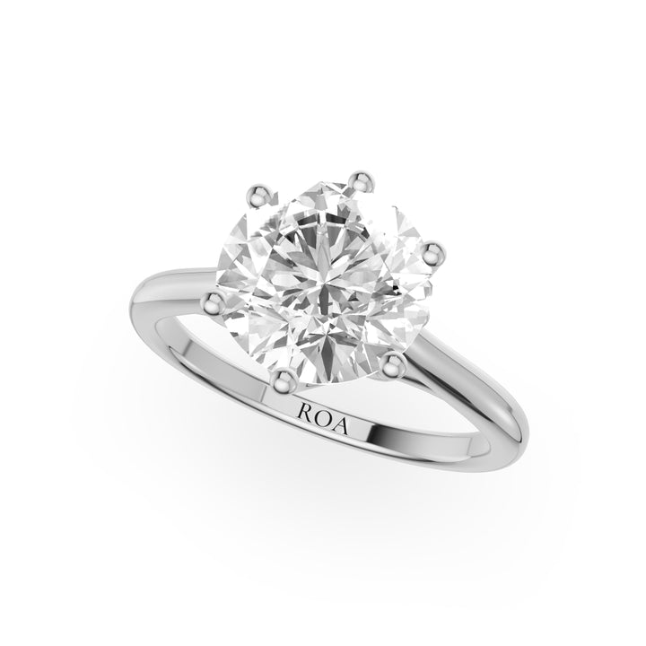 Sunflower Six Prong Oval solitaire Engagement Ring