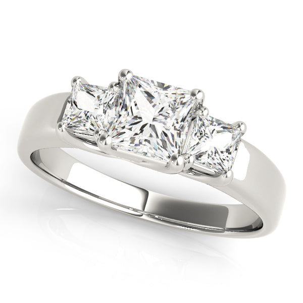 Mudgee Three Stone Princess Cut Engagement Ring