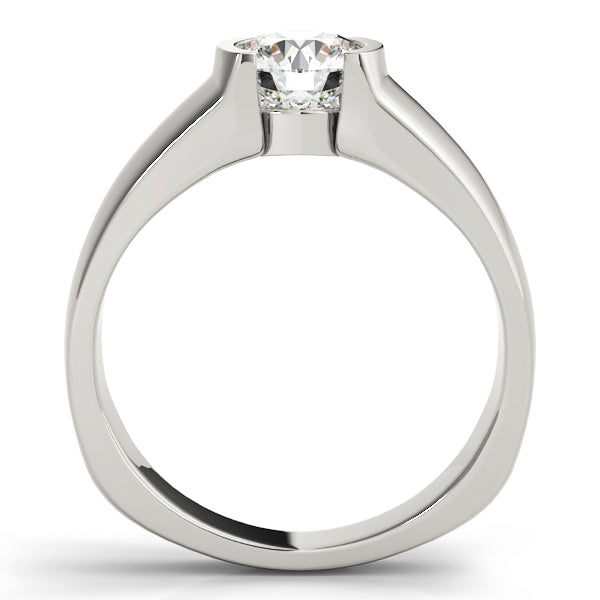 Mimosa Bezel Hidden Halo Engagement Ring