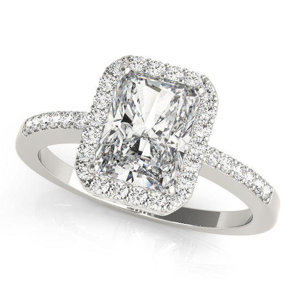 Flinders Halo Engagement Ring in 18K Yellow Round Gold