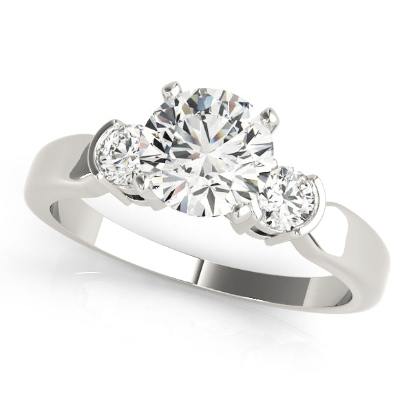 Coolangatta Three Stone Engagement Ring in 9K Round White Gold