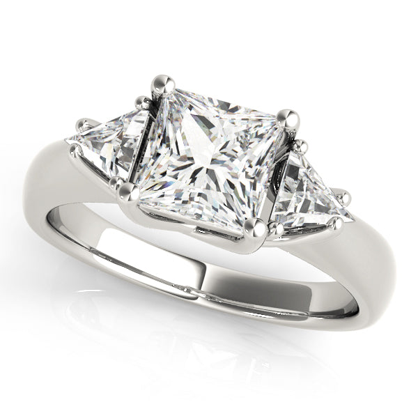 Mooloolaba Half Bezel Three Stone Engagement Ring