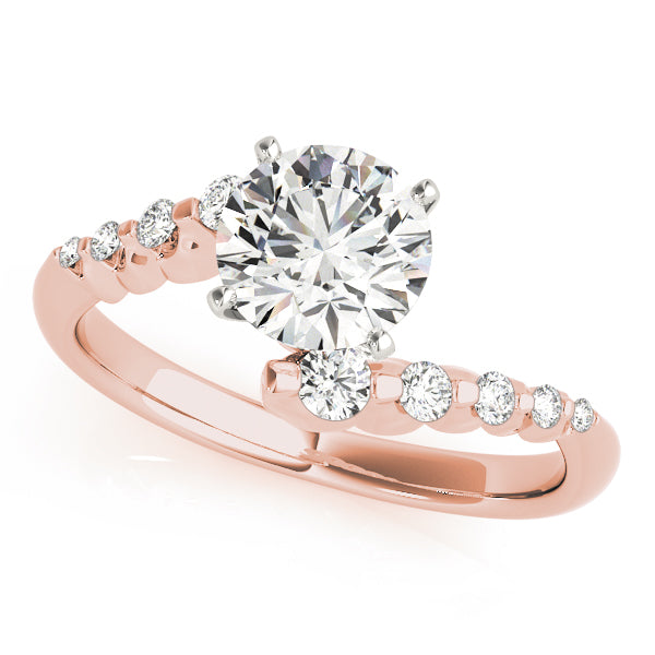 Gemora Side Stone Bypass Engagement Ring