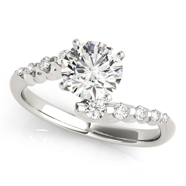 Gemora Side Stone Bypass Engagement Ring