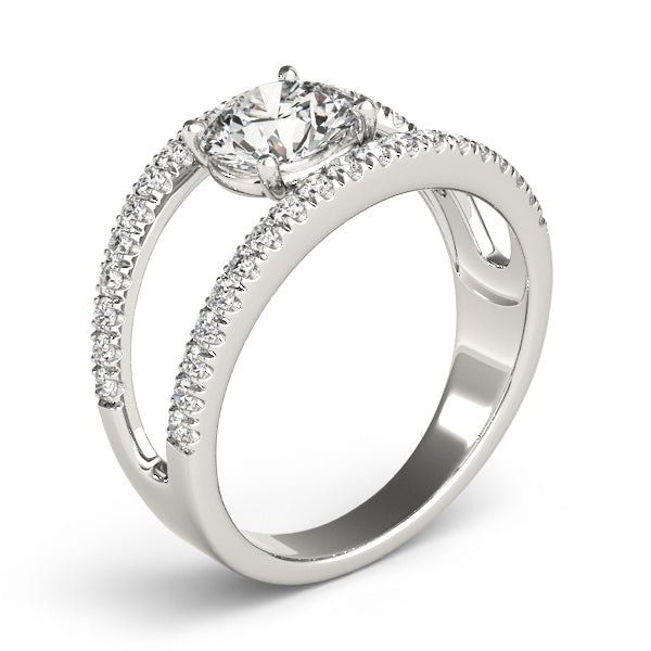 Radiance Multirow Engagement Ring in 9K Round White Gold