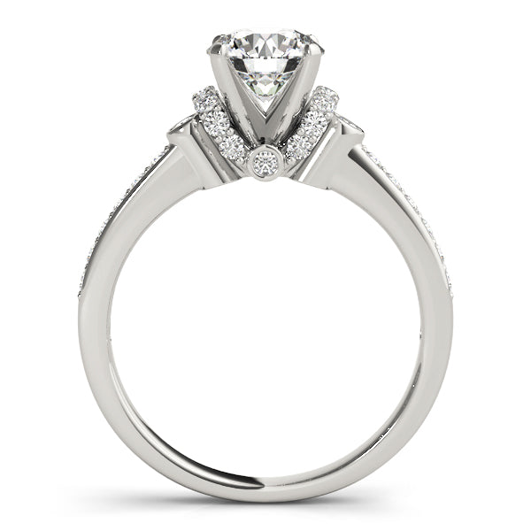Wagga Pave Engagement Ring in 9K Round White Gold